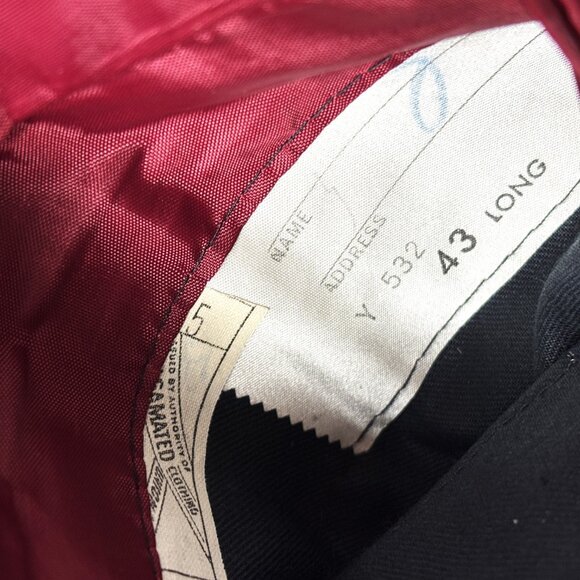 After Six Burgundy Silver Plaid Brocade Tuxedo Prom Formal Jacket Vintage 70’s - Picture 10 of 14